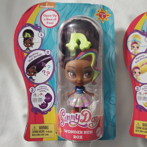 : 2 NEW  Sunny Day Wonder Bun toy Dolls rox and styling sunny - Picture 3 of 8